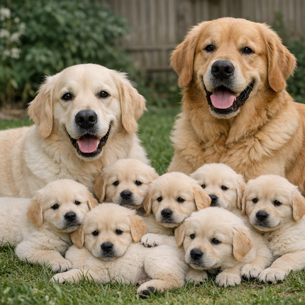 Golden retriever pups
